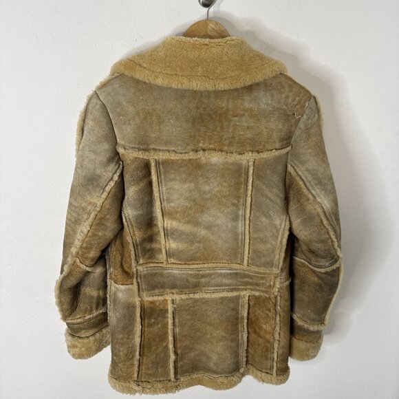 Vintage Leather Attic Shearling Coat 34 Made in Canada Raw Suede Sherpa Lined - Picture 6 of 10